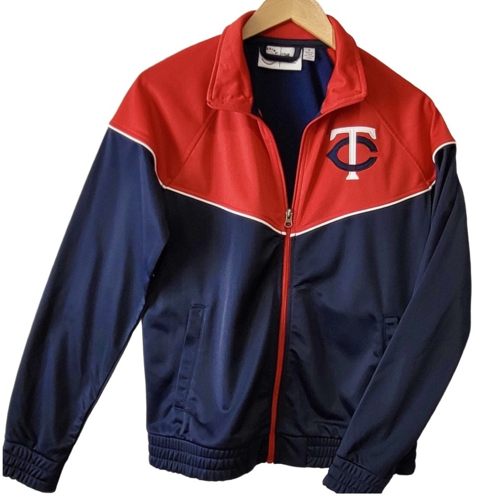 Women's Minnesota Twins Jacket GIII Blue/Red Sz M Rhinestone Design